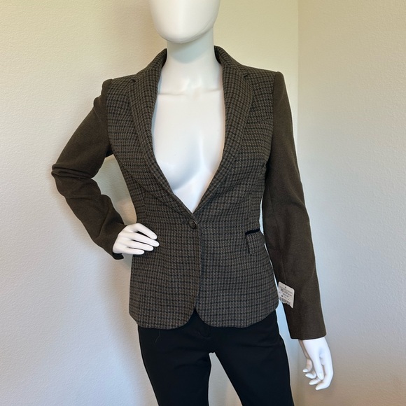 Zara Plaid Blazer NWT XS - Picture 2 of 5